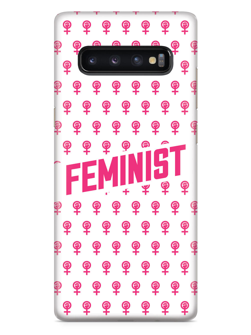 Pink Feminist Pattern - White Case