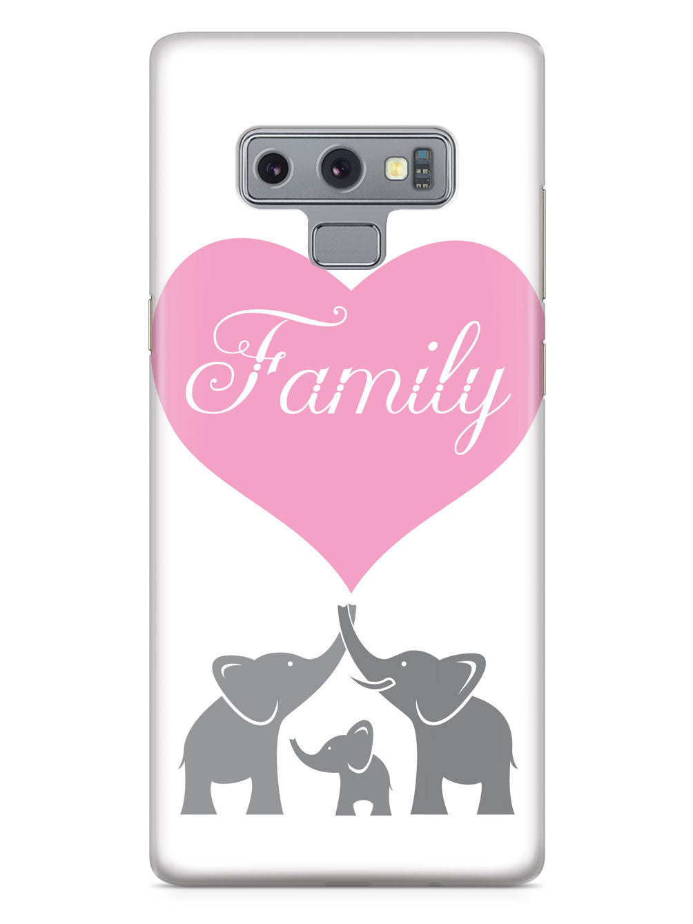 Elephant Family Heart - White Case