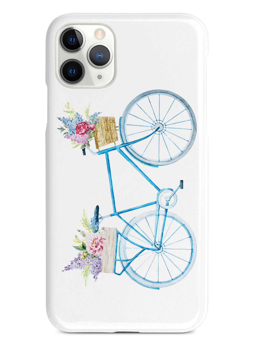 Basket of Flowers - Blue Bicycle - White Case