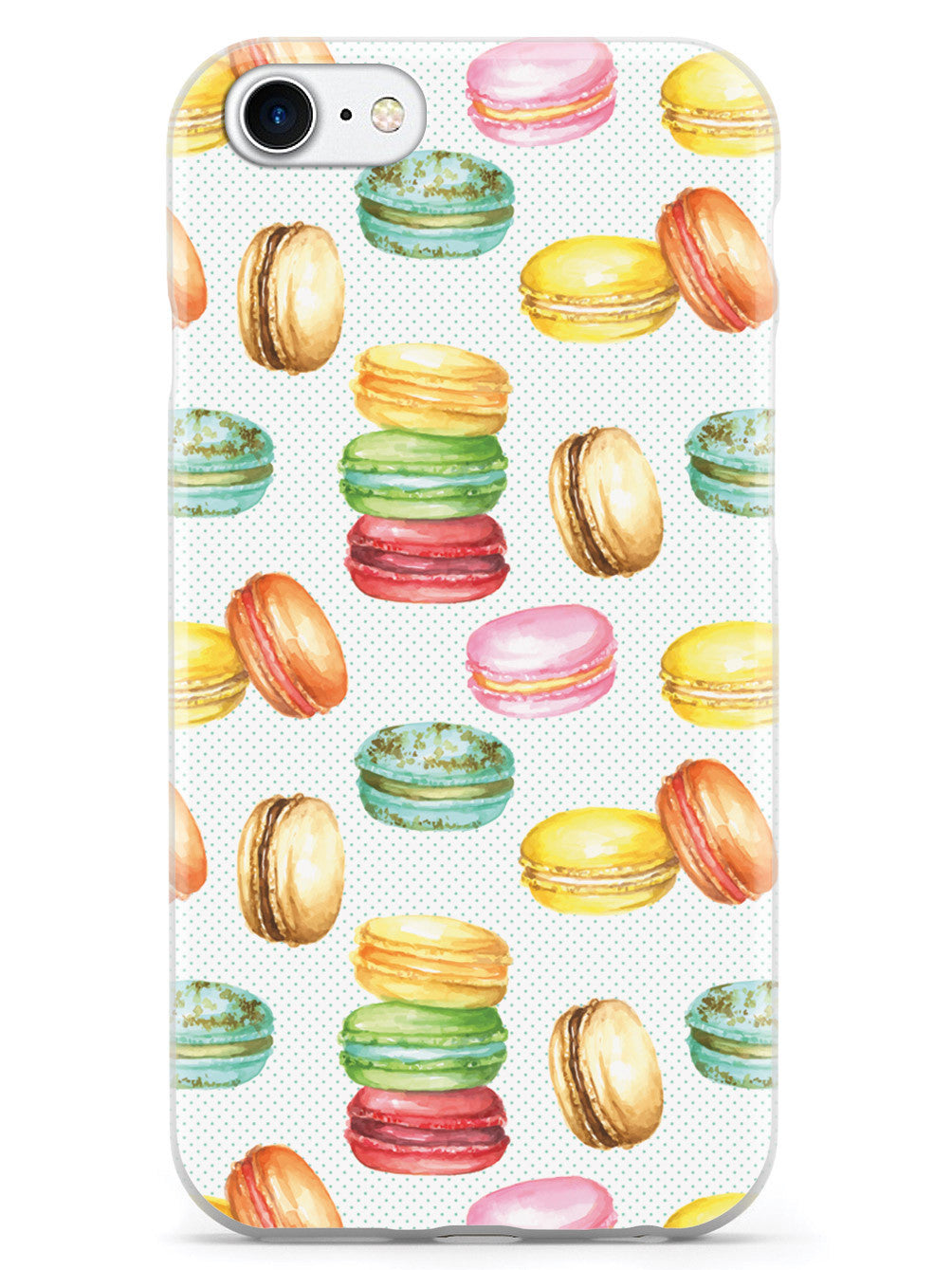 Watercolor Macaroons Pattern - White Case