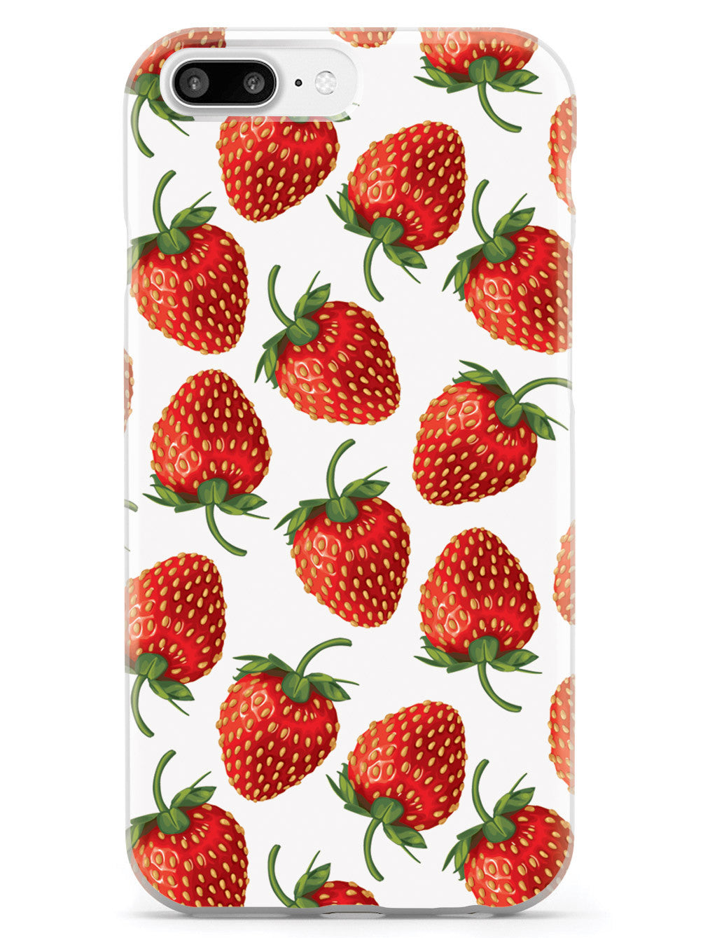 Strawberry Pattern - White Case – InspiredCases