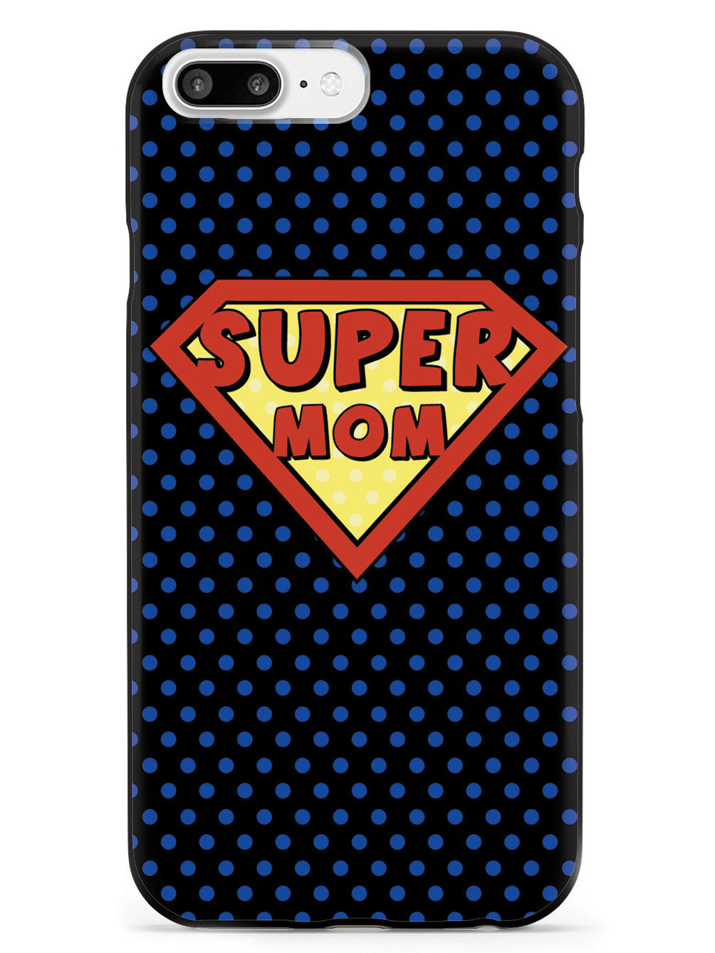 SUPER MOM - Polka Dots - Black Case