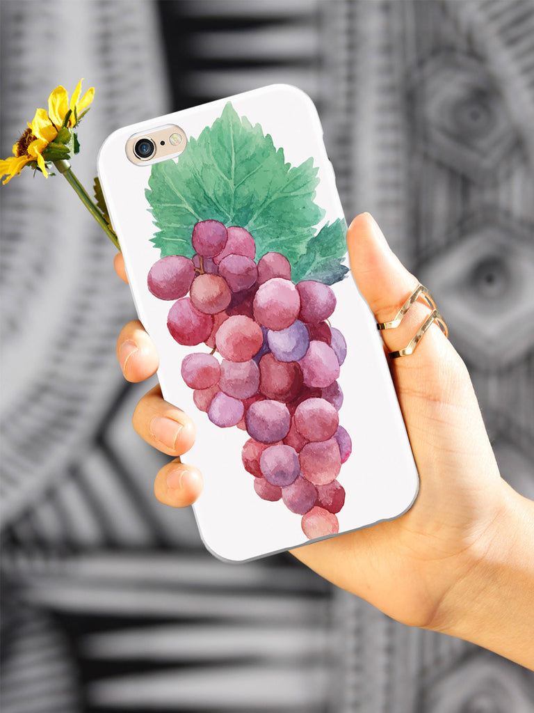 Red Grapes Watecolor - White Case – InspiredCases