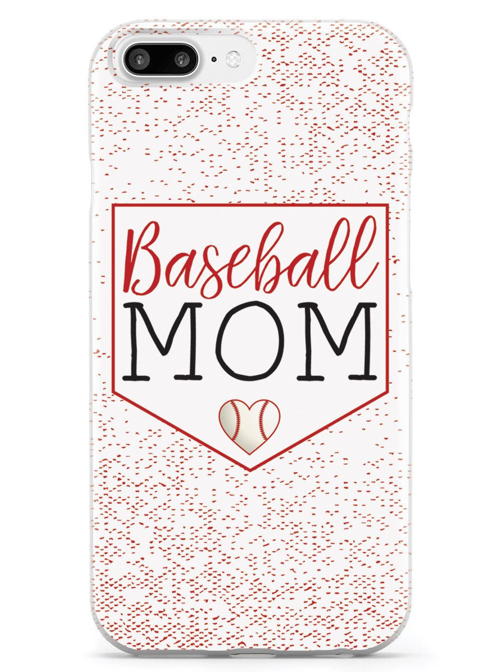 Baseball Mom Heart - White Case