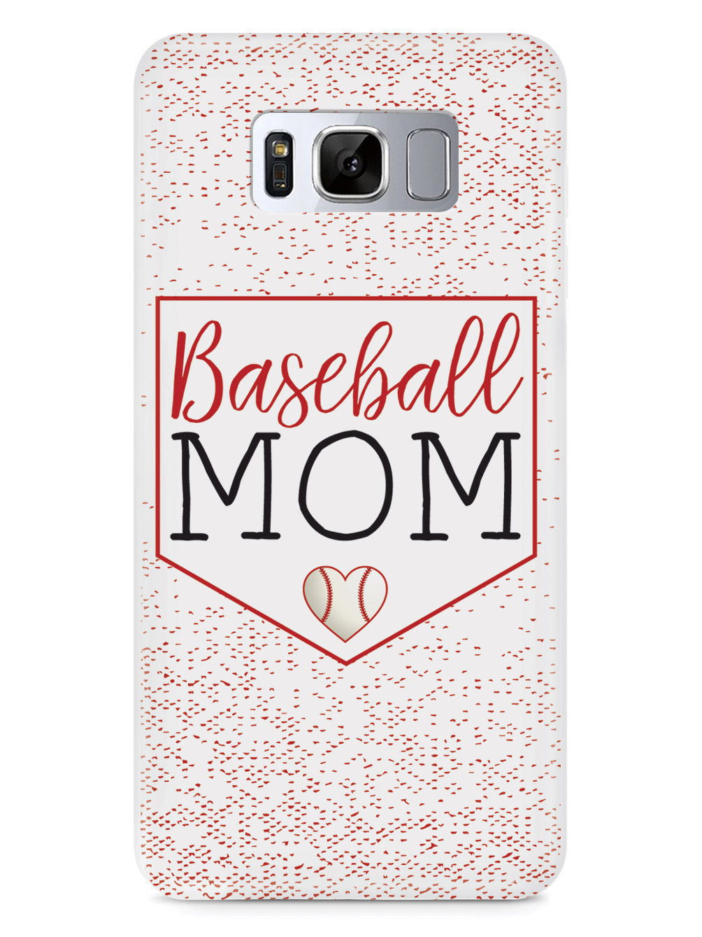 Baseball Mom Heart - White Case