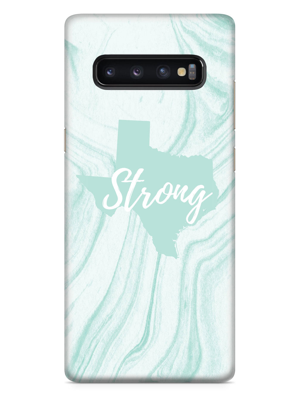 Texas Strong Teal Marble Pattern Support Phone Case