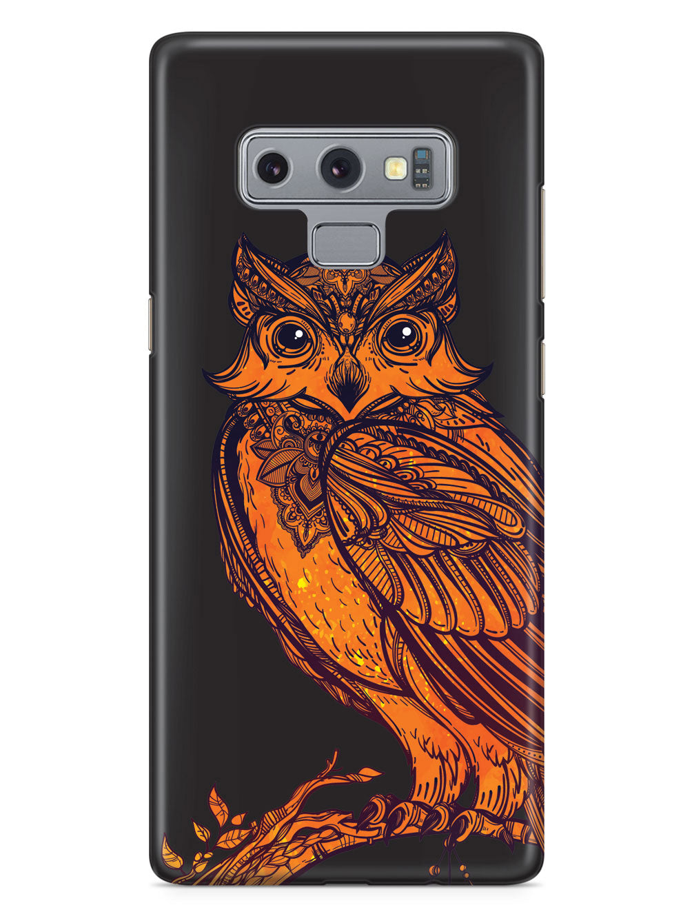 Zentangle Autumn Owl - Black Case