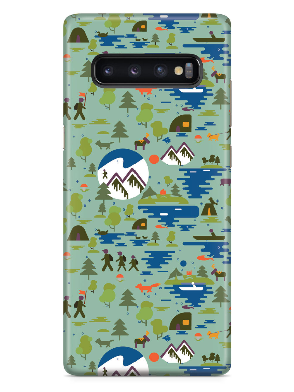 Camping Nature Pattern - White Case