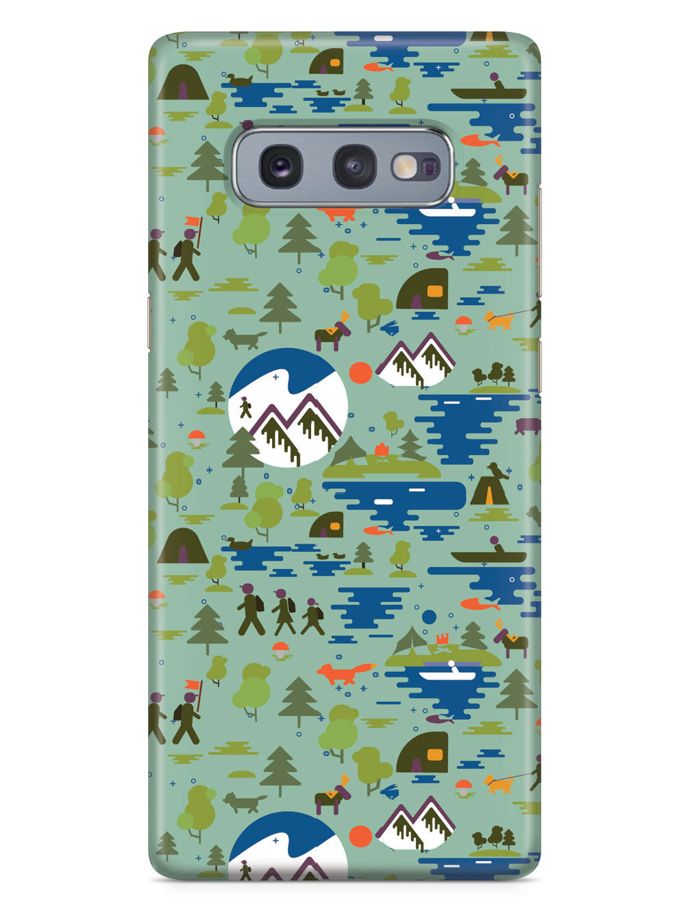 Camping Nature Pattern - White Case