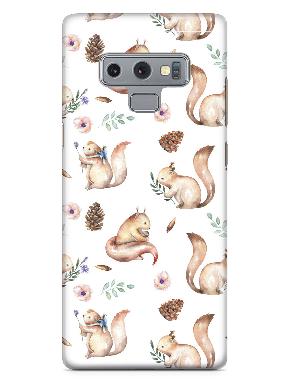 Squirrel Watercolor Pattern - White Case