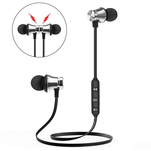 Bluetooth in-Ear Headphones, IPX-4 Waterproof, Wireless Noise Cancelling Sport Earbuds, Rich Bass Earphones with mic, case, up to 7 Hours