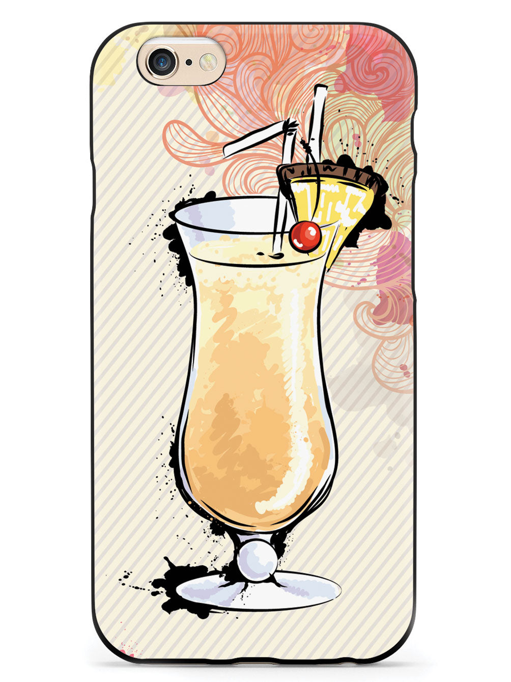 Watercolor Pina Colada - Black Case