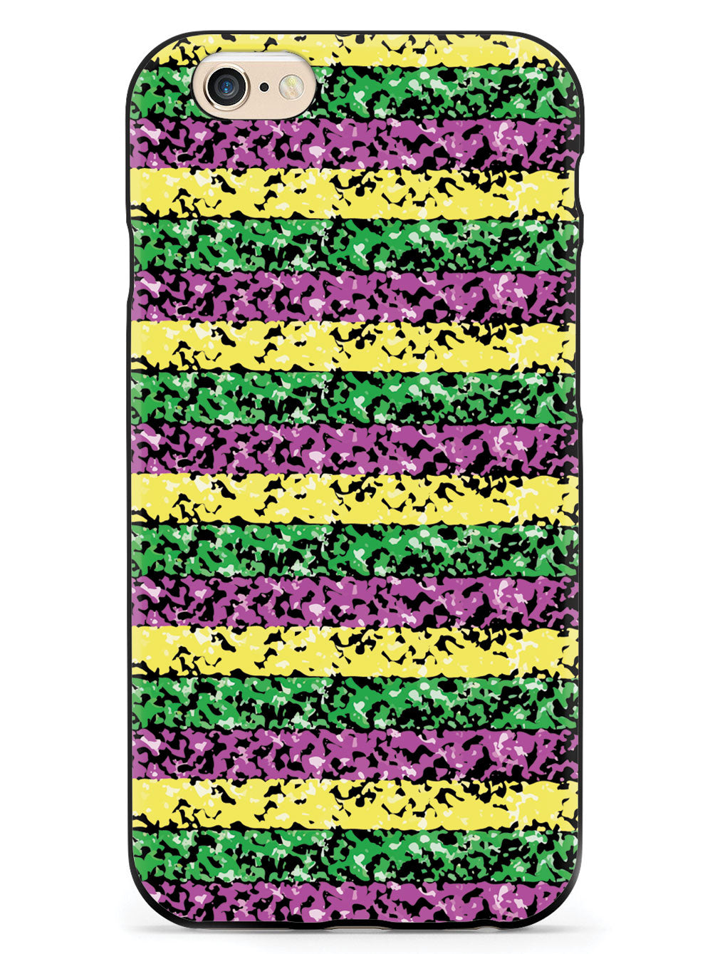 Mardi Gras Textured Pattern - Black Case