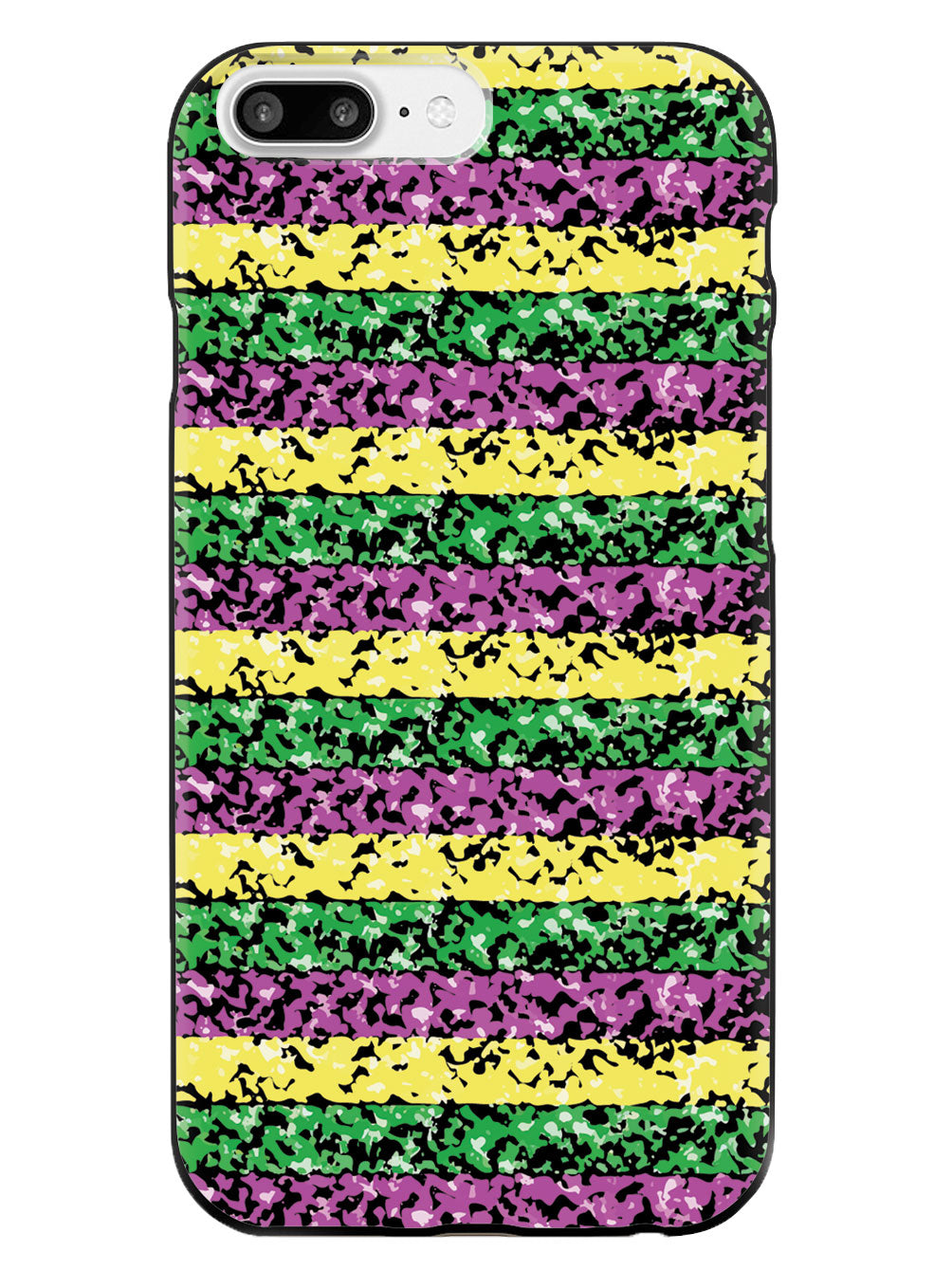 Mardi Gras Textured Pattern - Black Case