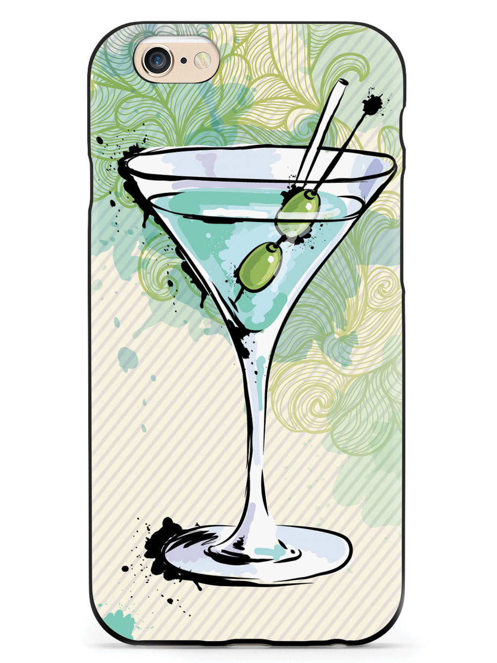 Watercolor Martini - Black Case