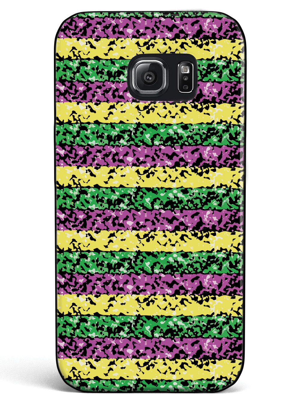 Mardi Gras Textured Pattern - Black Case