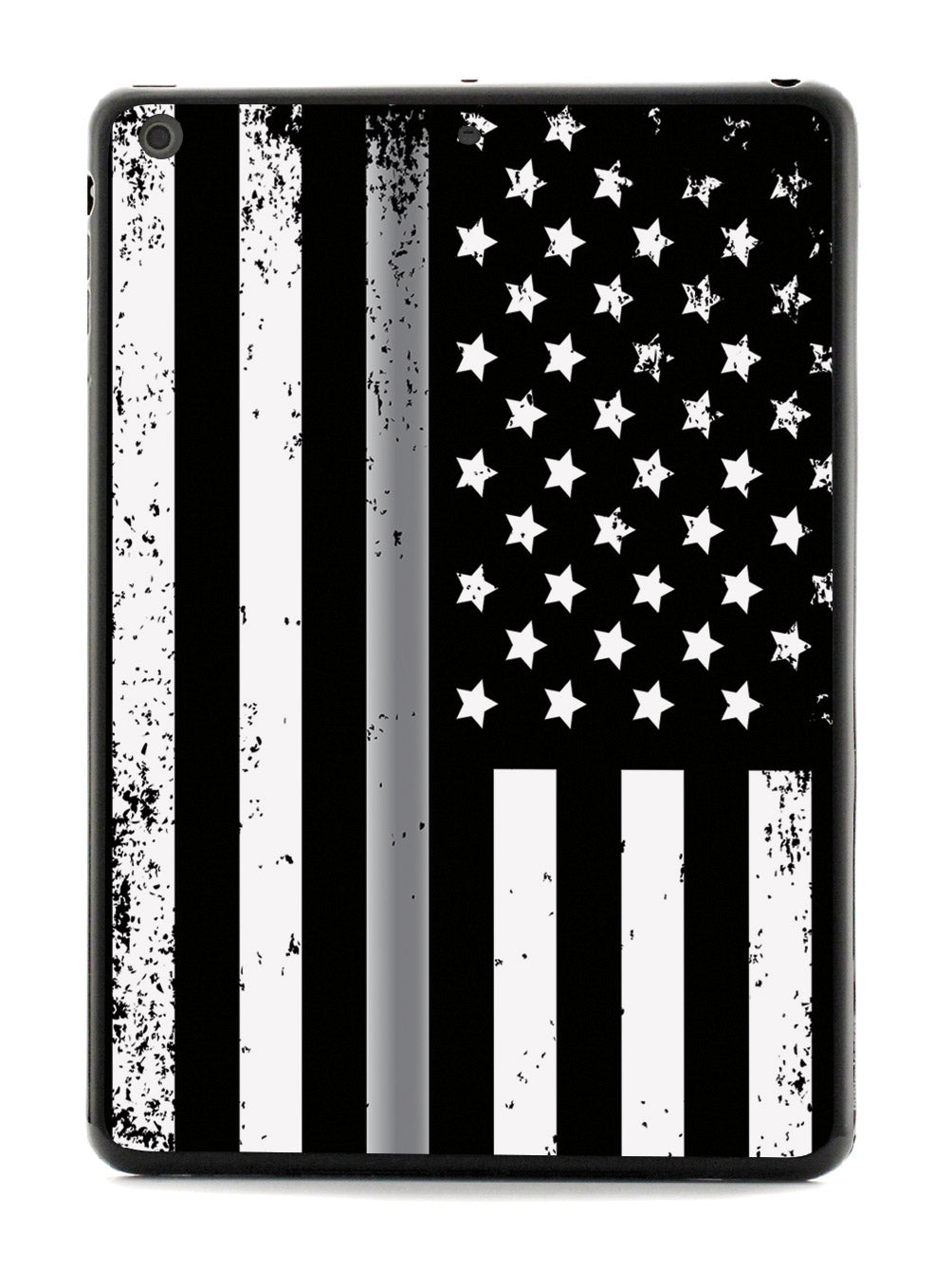 Downward American Flag - Thin Silver Line Case
