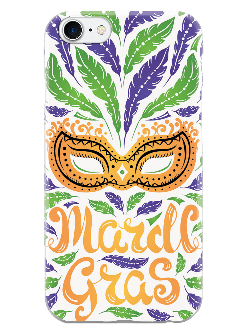 Mardi Gras Mask - White Case