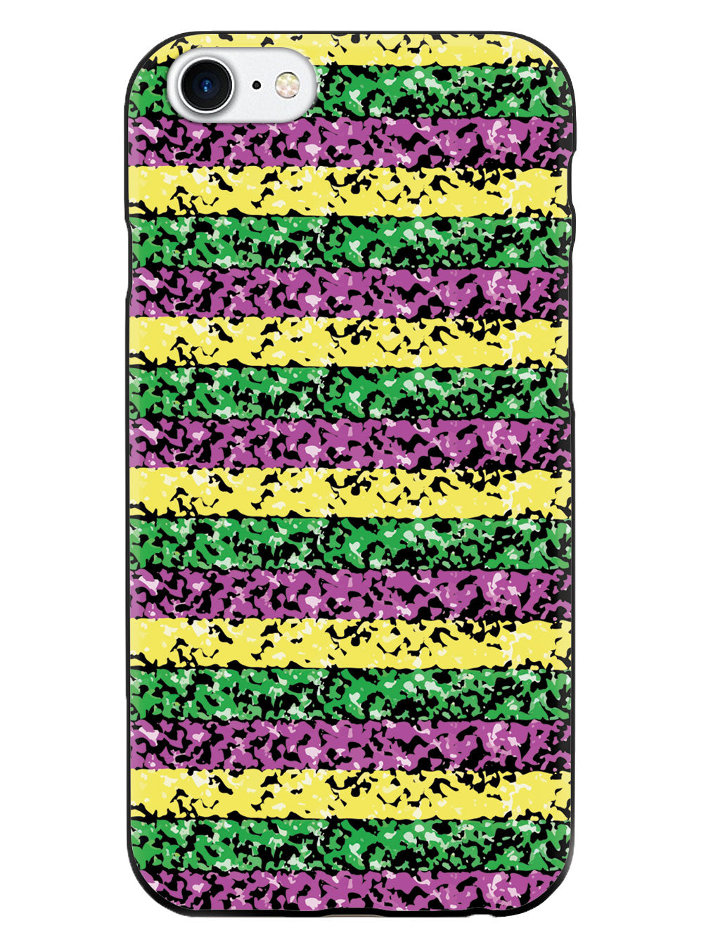 Mardi Gras Textured Pattern - Black Case