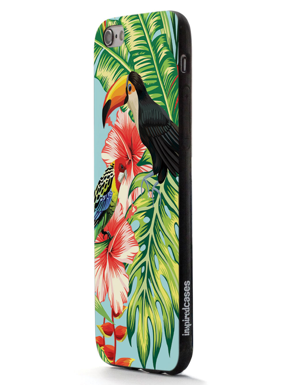 Hibiscus - Parrot and Tucan - Black Case