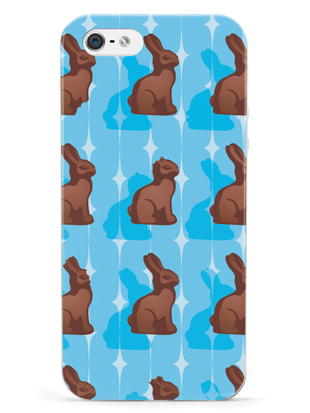 Blue Chocolate Bunny - White Case