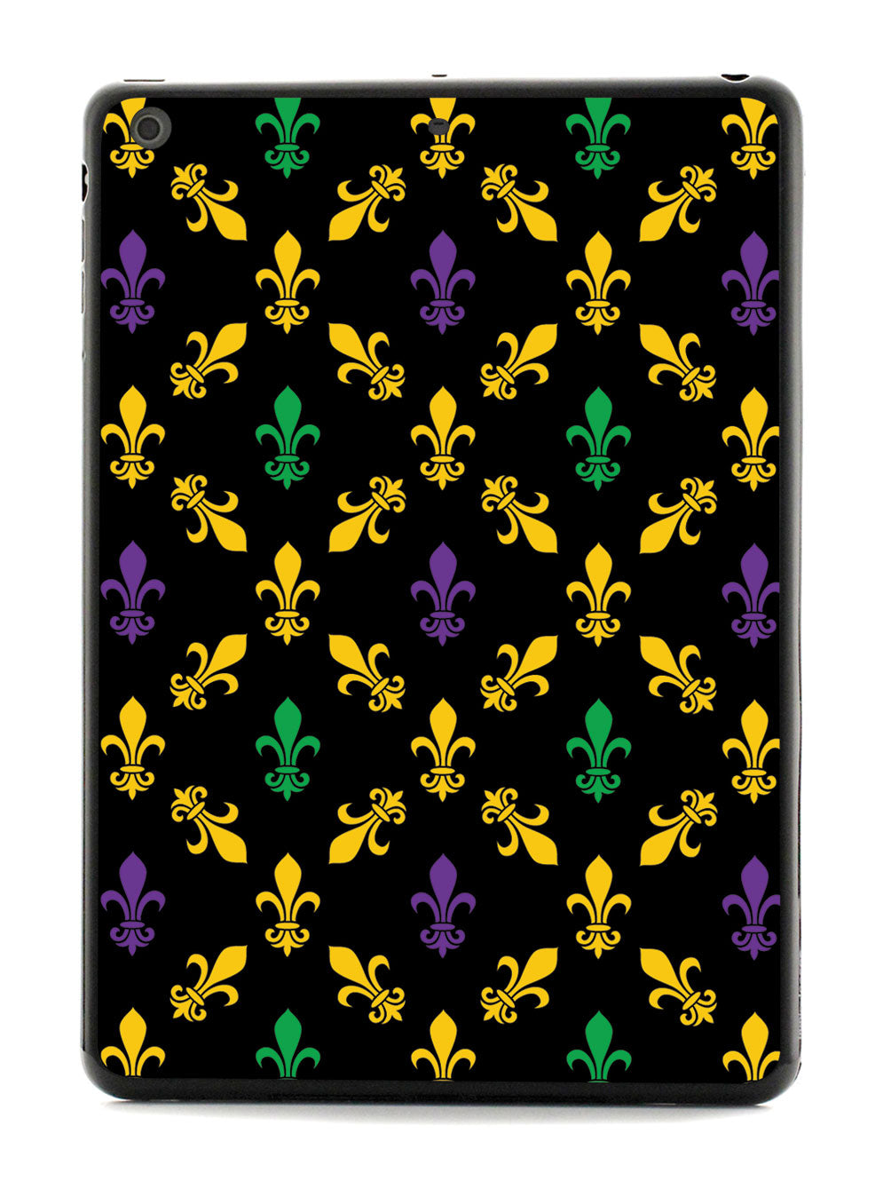 French Leaf - Mardi Gras Pattern - Black Case