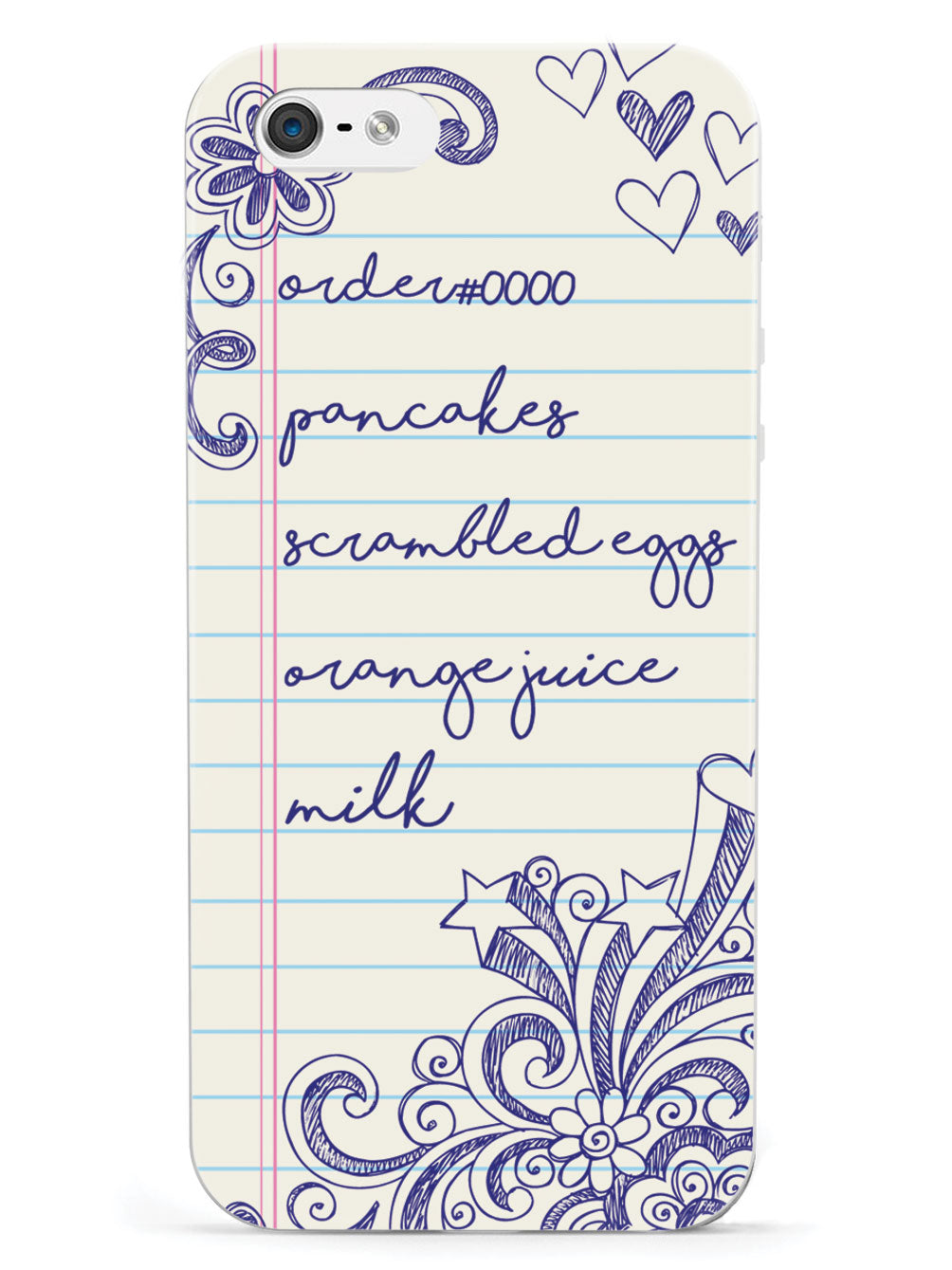 Sketch Order - Waitress - White Case