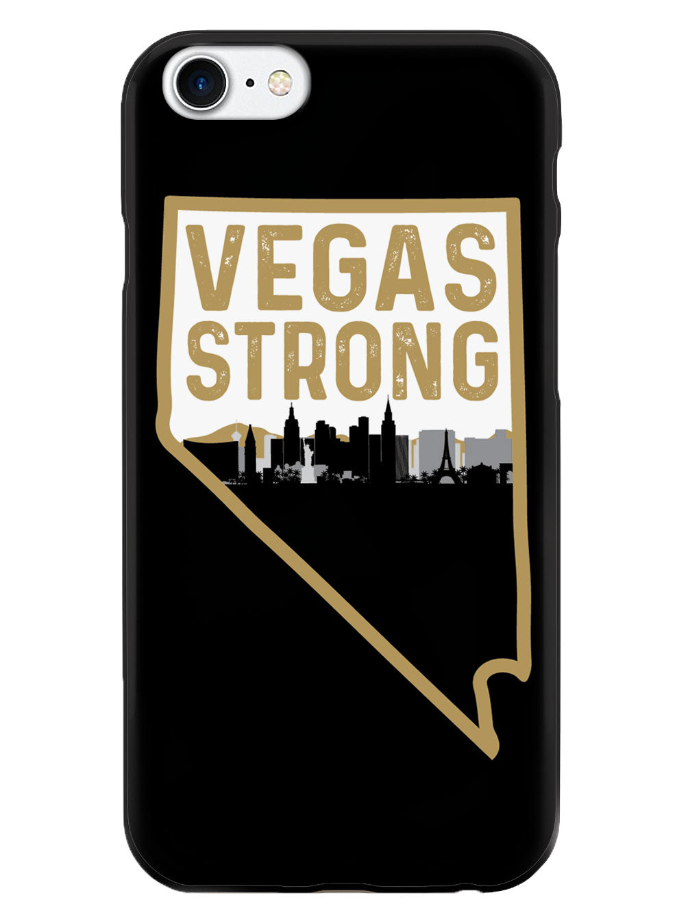 Vegas Strong - Nevada and City Silhouette - Black Case
