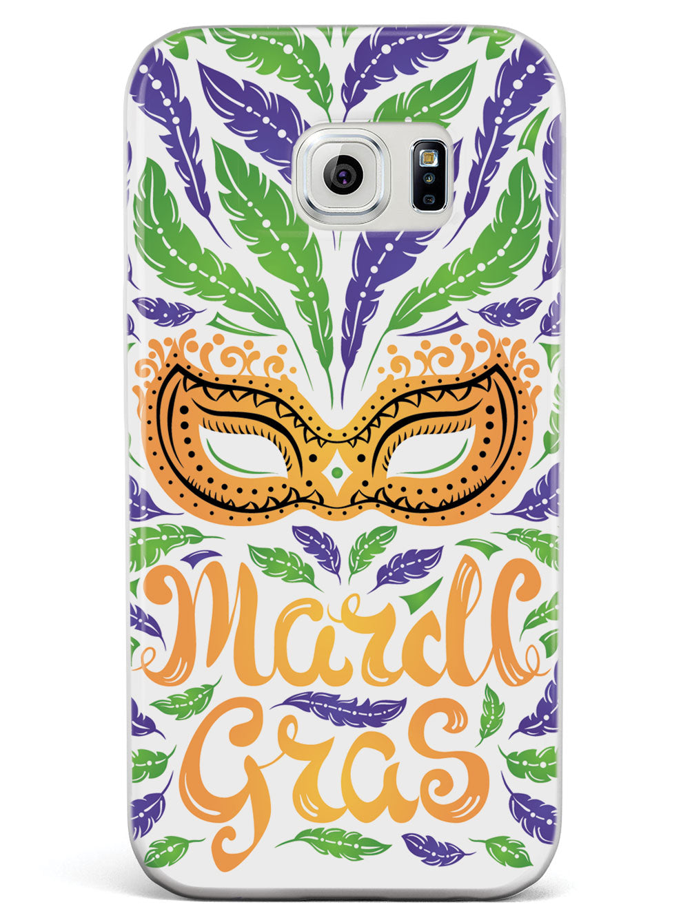 Mardi Gras Mask - White Case