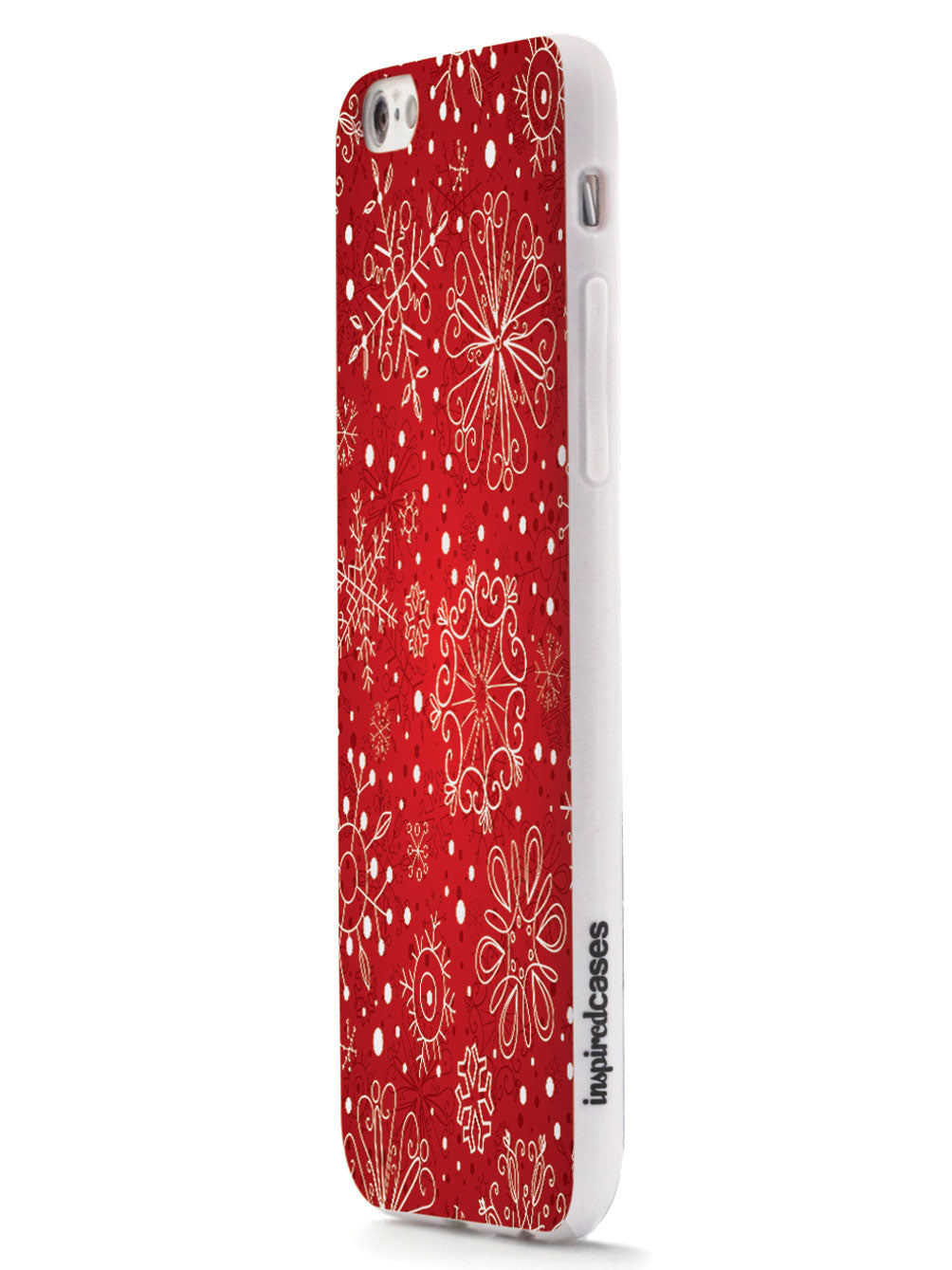 Red Snowflakes Doodle - White Case