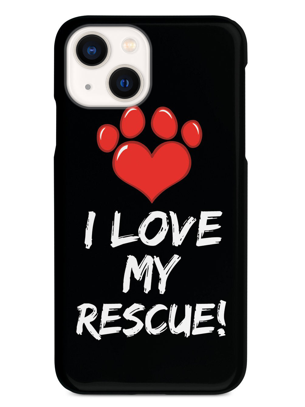 I Love My Rescue - Adopt Paw Print Case