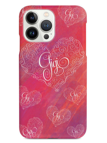 Gigi Pink Doodle Heart Grandma  Case