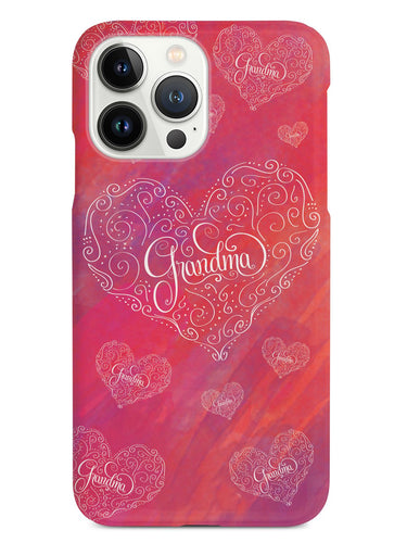 Grandma Doodle Pink Heart  Case