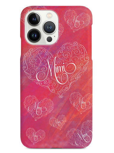 Mimi Pink Doodle Heart Grandma  Case