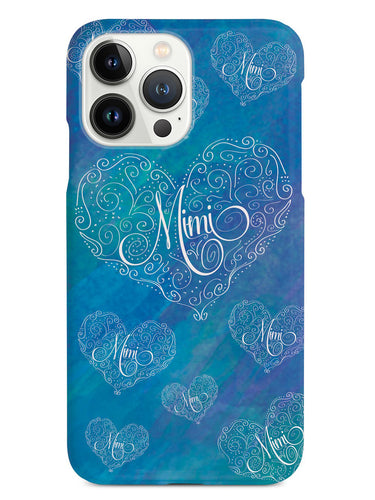 Mimi Blue Doodle Heart Grandma  Case