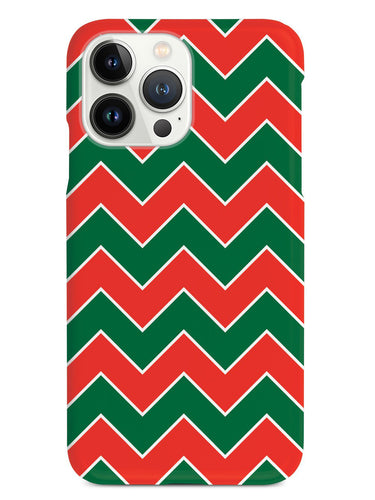 Red & Green Chevron Pattern Christmas Colors Case