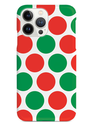 Red & Green Polka Dot Christmas Colors Case