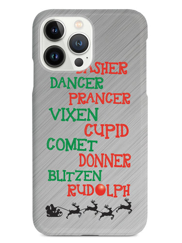 Reindeer Names Santa's Sleigh Christmas Case