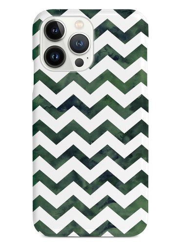 Watercolor Chevron Pattern - Forest Green Case