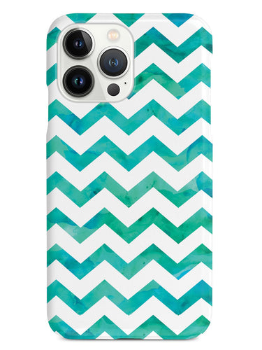 Watercolor Chevron Pattern - Teal Case