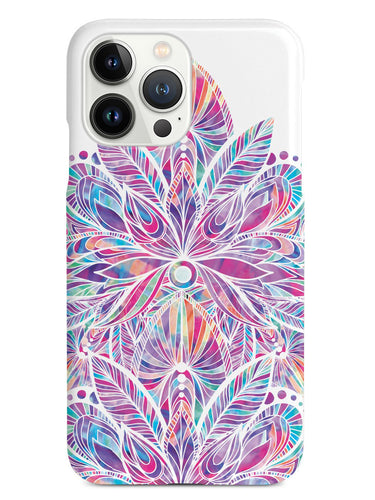 Colorful Lotus Flower Pattern - White Case