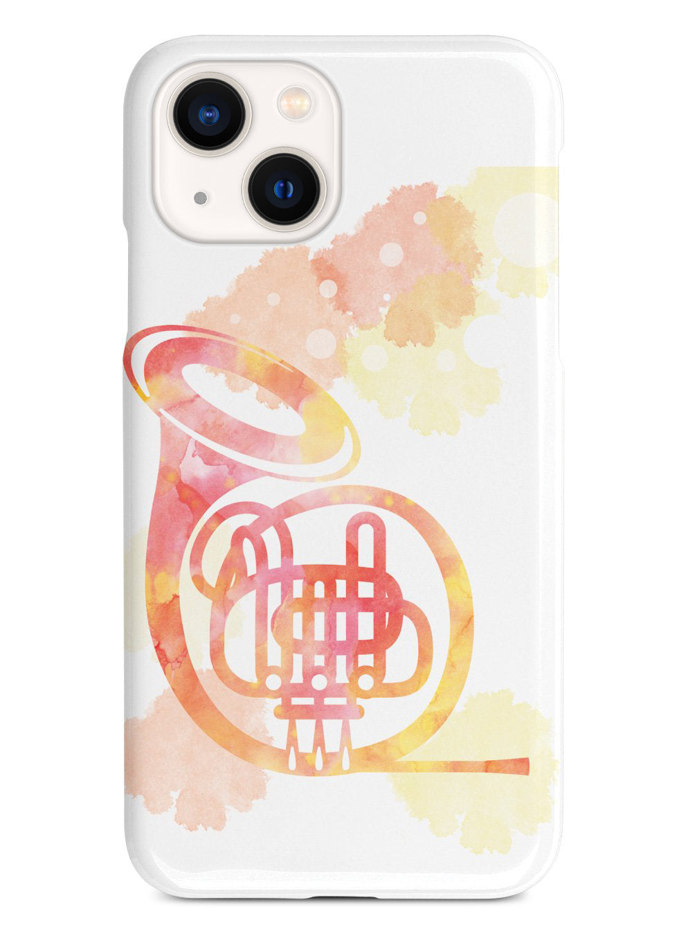 French Horn Silhouette - Watercolor Case