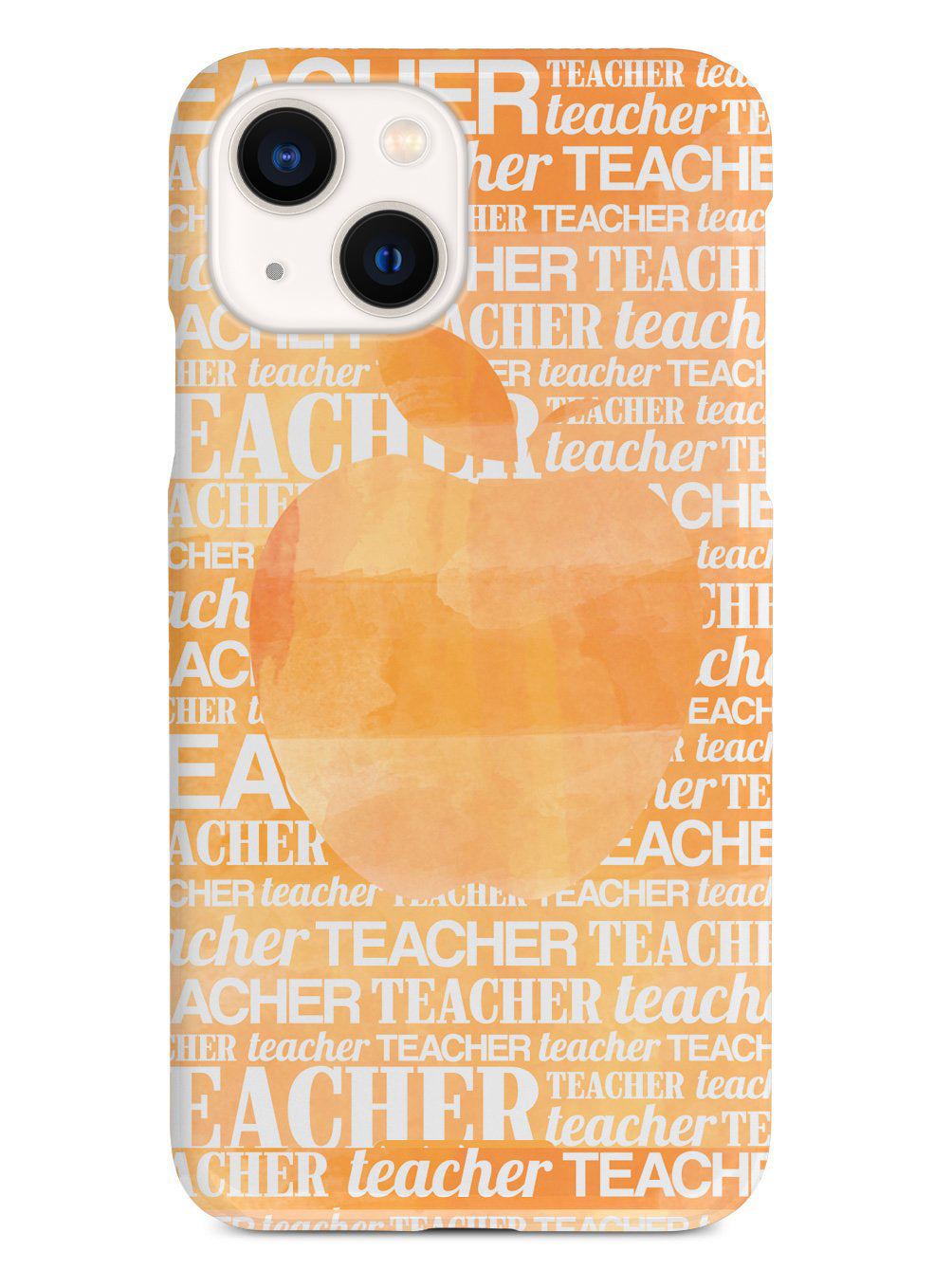 Apple Silhouette - Orange Watercolor Case