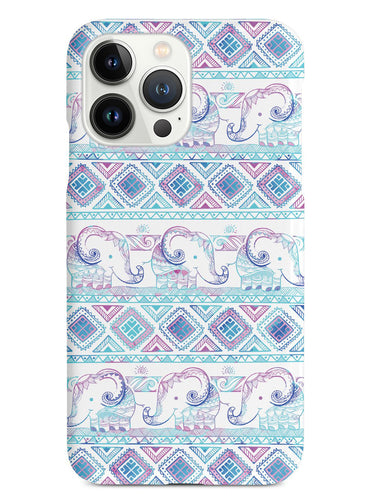 Baby Aztec Elephant Pattern - Teal Purple Case