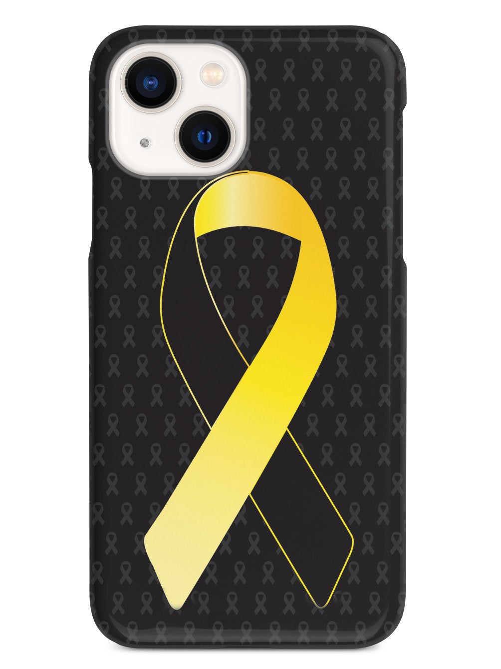 Yellow and Black Awareness Ribbon - Black Case