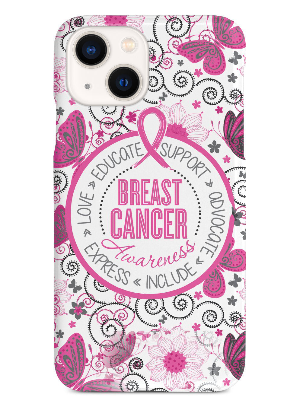 Breast Cancer Awareness - Butterfly Pattern Case