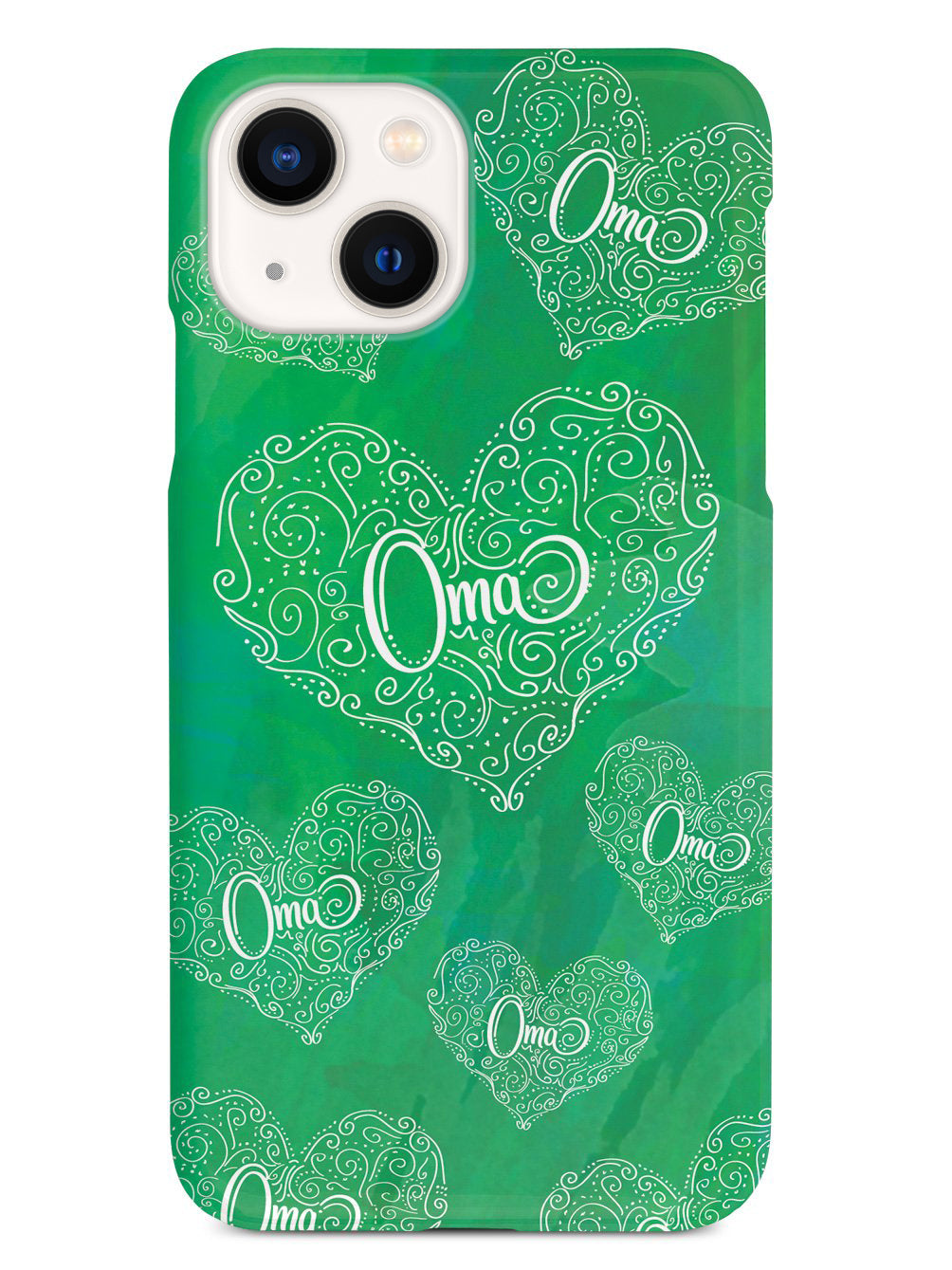 Oma Doodle Hearts - Green Case