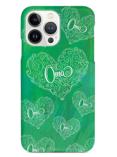 Oma Doodle Hearts - Green Case