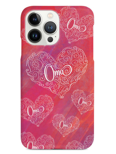 Oma Doodle Hearts - Pink Case