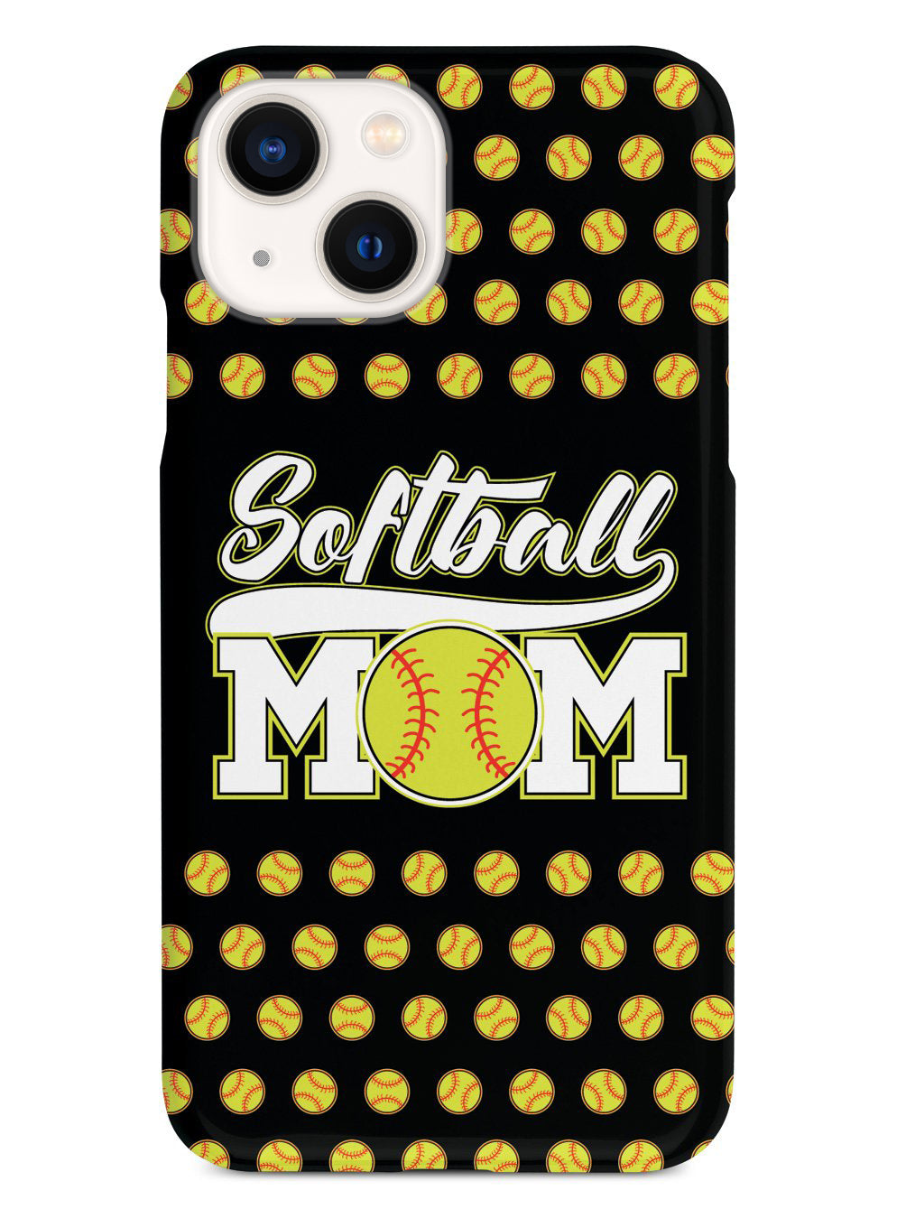 Softball Mom - Black Softball Pattern Case Softball Mom - Black Softball Pattern Case
